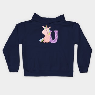 Animal alphabet U Kids Hoodie